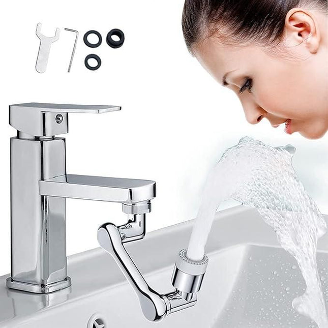 2-Mode Splash Filter Kitchen Tap – Extended Stainless Steel Faucet Nozzle (Pack of 1)