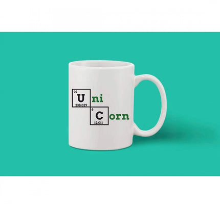 Printed Ceramic Coffee Mug - 1 Pieces, White, 11oz