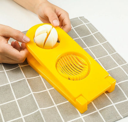 Pack of 2 – 2-in-1 Boiled Egg & Mushroom Slicer Cutter Chopper (Plastic + Stainless Steel Wire)