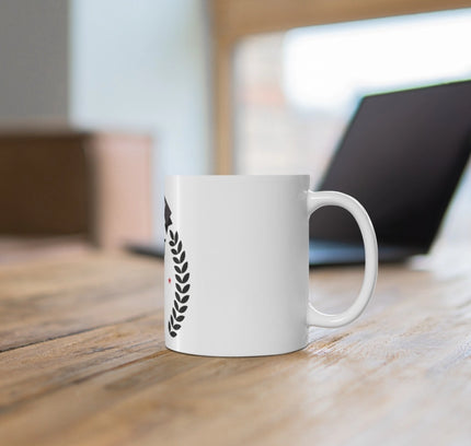 Ceramic 46th Anniversary Printed Coffee Mug (Color: White, Capacity:330ml)