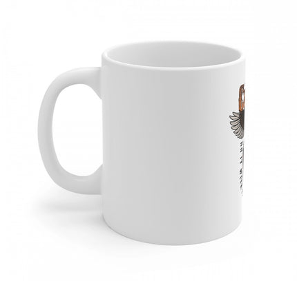 Ceramic Gorila Desing Printed Coffee Mug (Color: White, Capacity:330ml)