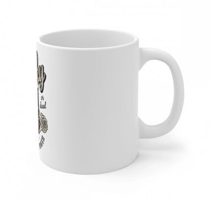 Ceramic Gorila Desing Printed Coffee Mug (Color: White, Capacity:330ml)