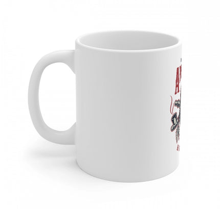Ceramic Gorila Desing Printed Coffee Mug (Color: White, Capacity:330ml)