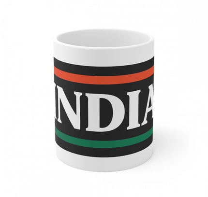 Ceramic India Printed Coffee Mug (Color: White, Capacity:330ml)