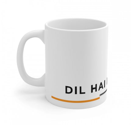 Ceramic Dil Se Hindustani Printed Coffee Mug (Color: White, Capacity:330ml)