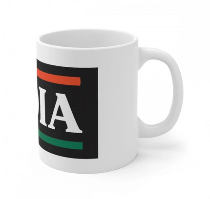 Ceramic India Printed Coffee Mug (Color: White, Capacity:330ml)