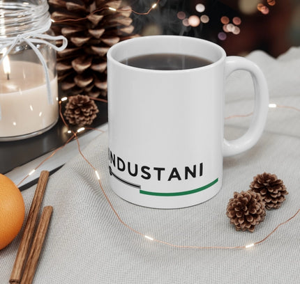 Ceramic Dil Se Hindustani Printed Coffee Mug (Color: White, Capacity:330ml)