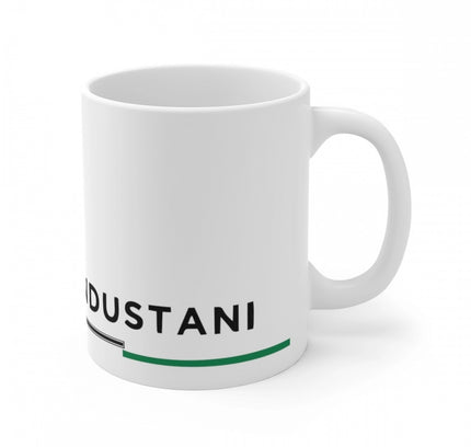 Ceramic Dil Se Hindustani Printed Coffee Mug (Color: White, Capacity:330ml)