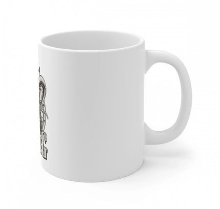 Ceramic Gorila Desing Printed Coffee Mug (Color: White, Capacity:330ml)