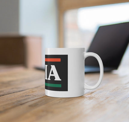 Ceramic India Printed Coffee Mug (Color: White, Capacity:330ml)