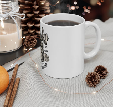 Ceramic Gorila Desing Printed Coffee Mug (Color: White, Capacity:330ml)