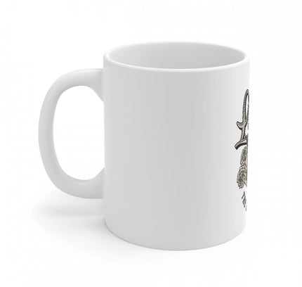 Ceramic Gorila Desing Printed Coffee Mug (Color: White, Capacity:330ml)