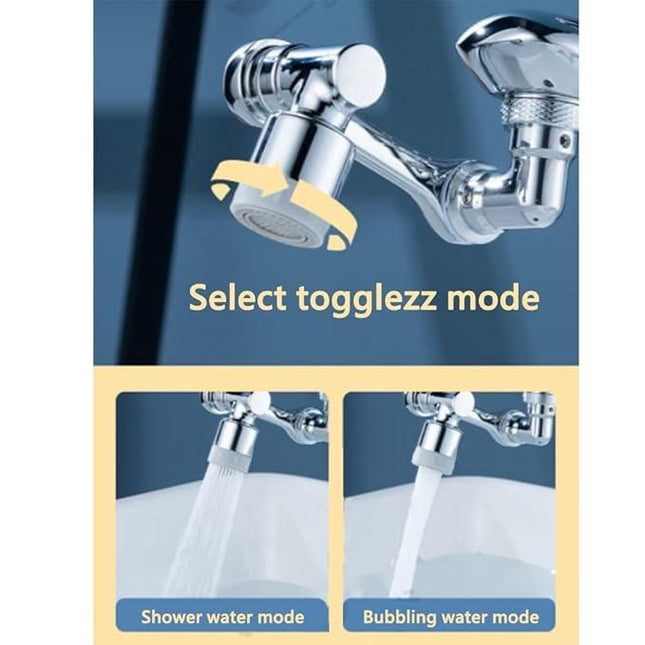 2-Mode Splash Filter Kitchen Tap – Extended Stainless Steel Faucet Nozzle (Pack of 1)