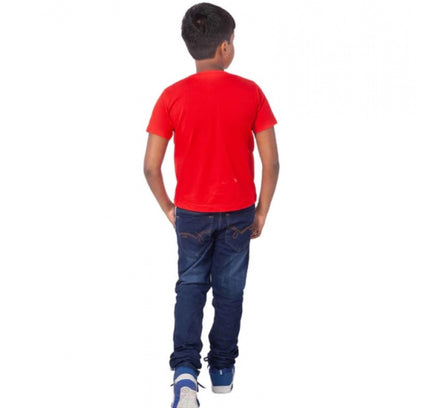 Boys Cotton Will Be Cool Half Sleeve TShirt (Red)