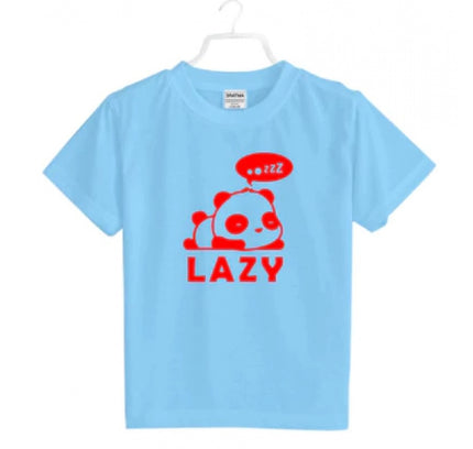 Boys Cotton Lazy Half Sleeve TShirt (Sky Blue)