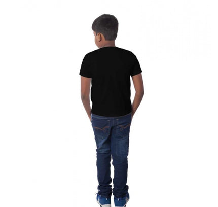 Boys Cotton Will Be Cool Half Sleeve TShirt (Black)