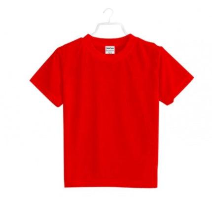 Boys Cotton Plain Half Sleeve TShirt (Red)