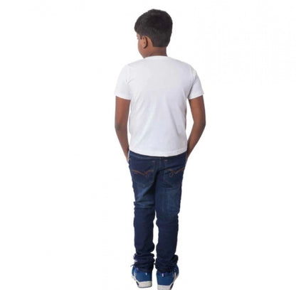 Boys Cotton Will Be Cool Half Sleeve TShirt (White)