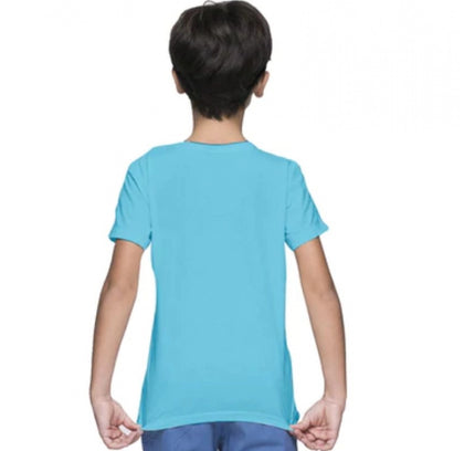 Boys Cotton Baby Shark Half Sleeve TShirt (Blue)