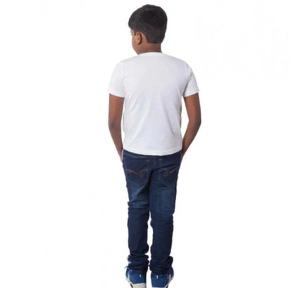 Boys Cotton Off Road Adventure Half Sleeve TShirt (White)