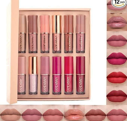 Handaiyan Velvet Matte Liquid Lipstick Set – 12 Pcs