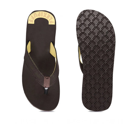 Unisex Rubber Comfortable Orthopedic Doctor Slipper and Flip Flops (Brown)