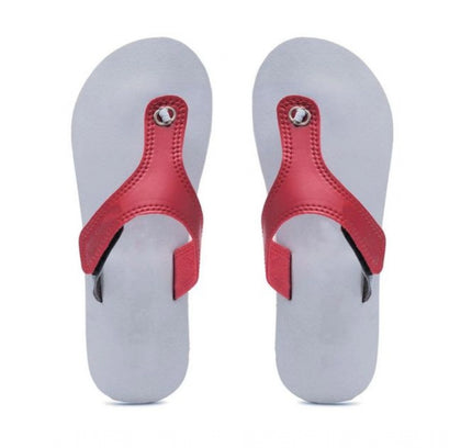 Unisex Rubber Lightweight T-Style Slippers (Maroon)