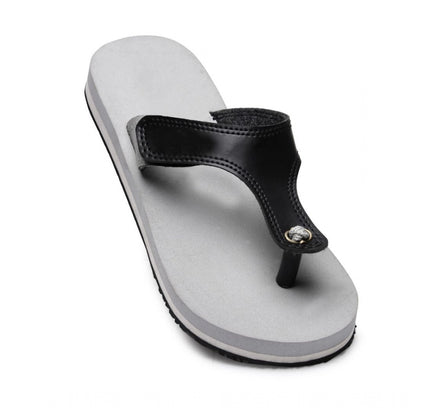 Unisex Rubber Lightweight T-Style Slippers (Grey)