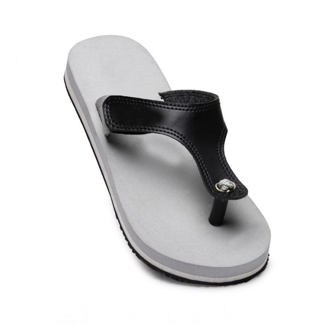 Unisex Rubber Lightweight T-Style Slippers (Grey)