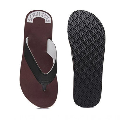 Unisex Rubber Men's Slippers for Ultimate Comfort (Maroon)