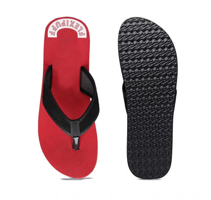 Unisex Rubber Lightweight and Soft Women Slippers for a Cozy Step (Red)