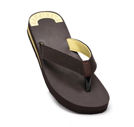 Unisex Rubber Comfortable Orthopedic Doctor Slipper and Flip Flops (Brown)