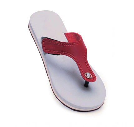 Unisex Rubber Lightweight T-Style Slippers (Maroon)