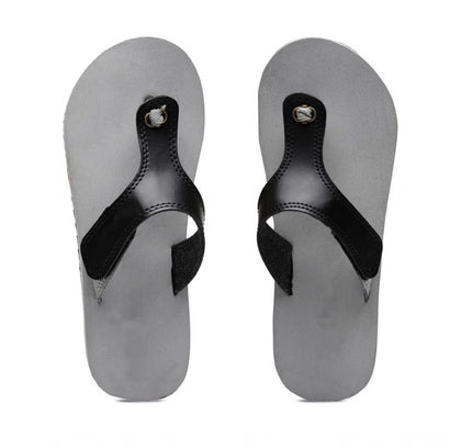 Unisex Rubber Lightweight T-Style Slippers (Grey)