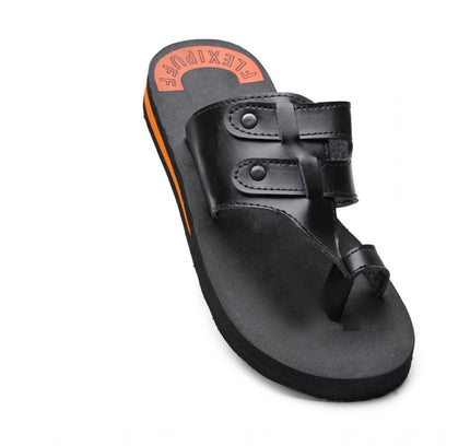 Unisex Rubber Lightweight Slippers for Effortless Style (Black)