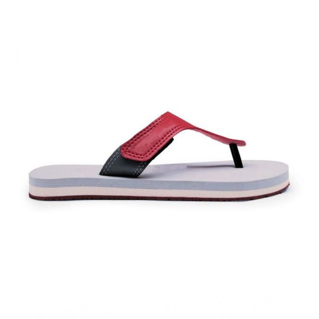 Unisex Rubber Lightweight T-Style Slippers (Maroon)