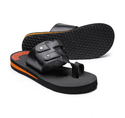 Unisex Rubber Lightweight Slippers for Effortless Style (Black)