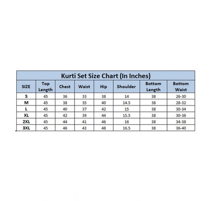 Women's Cotton Printed 3/4th Sleeve Kurti With Pant (Cream )