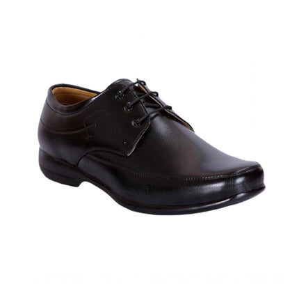 Men's Solid Synthetic Leather Formal Shoes (Black)