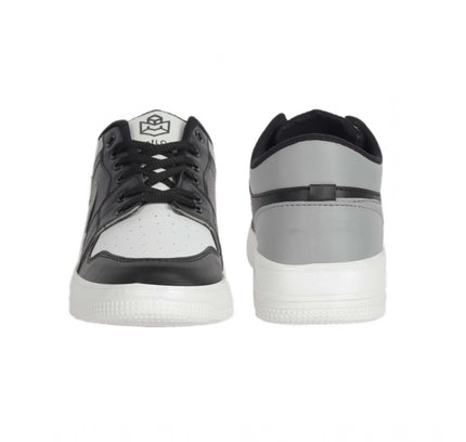Men's Solid Synthetic Casual Shoes (Black)