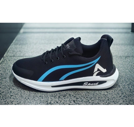 Men's Solid Synthetic Casual Shoes (Blue)