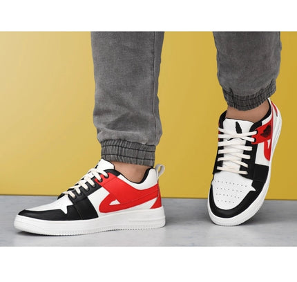 Men's Solid Synthetic Casual Shoes (White)