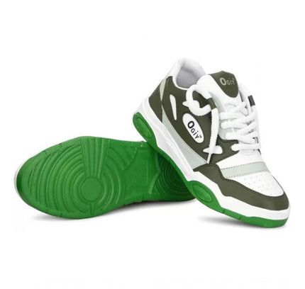 Men's Solid Synthetic Casual Shoes (Green)