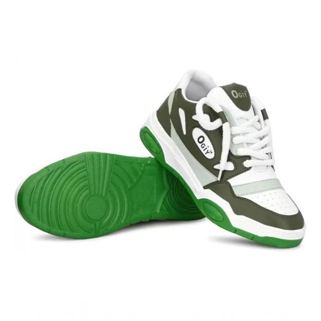 Men's Solid Synthetic Casual Shoes (Green)
