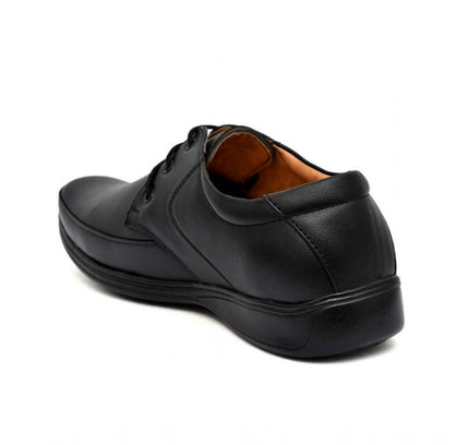 Men's Solid Synthetic Leather Formal Shoes (Black)