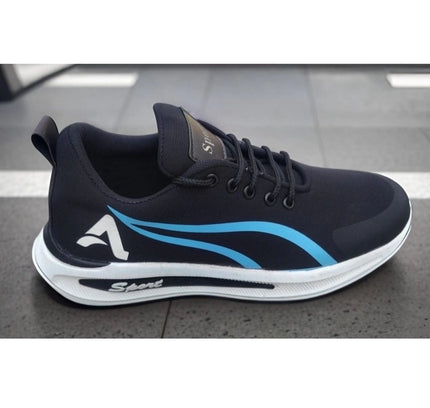 Men's Solid Synthetic Casual Shoes (Blue)