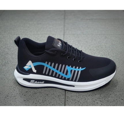 Men's Solid Synthetic Casual Shoes (Blue)