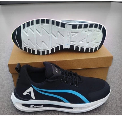 Men's Solid Synthetic Casual Shoes (Blue)