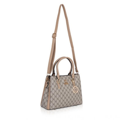 Women's Faux Leather Printed Handbag (Hilver)