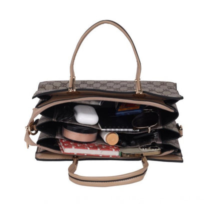 Women's Faux Leather Printed Handbag (Hilver)